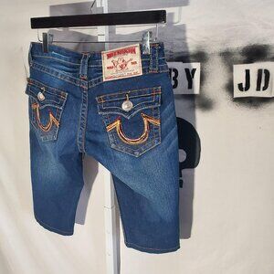 True Religion Billy Super T Low Rise Jorts Sz 28- Made in USA